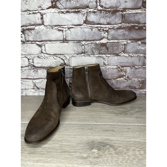 N.D.C. Made by Hand Brown Maple Suede Leather Zip Booties Boots Women 39EU/8.5M - Picture 10 of 16